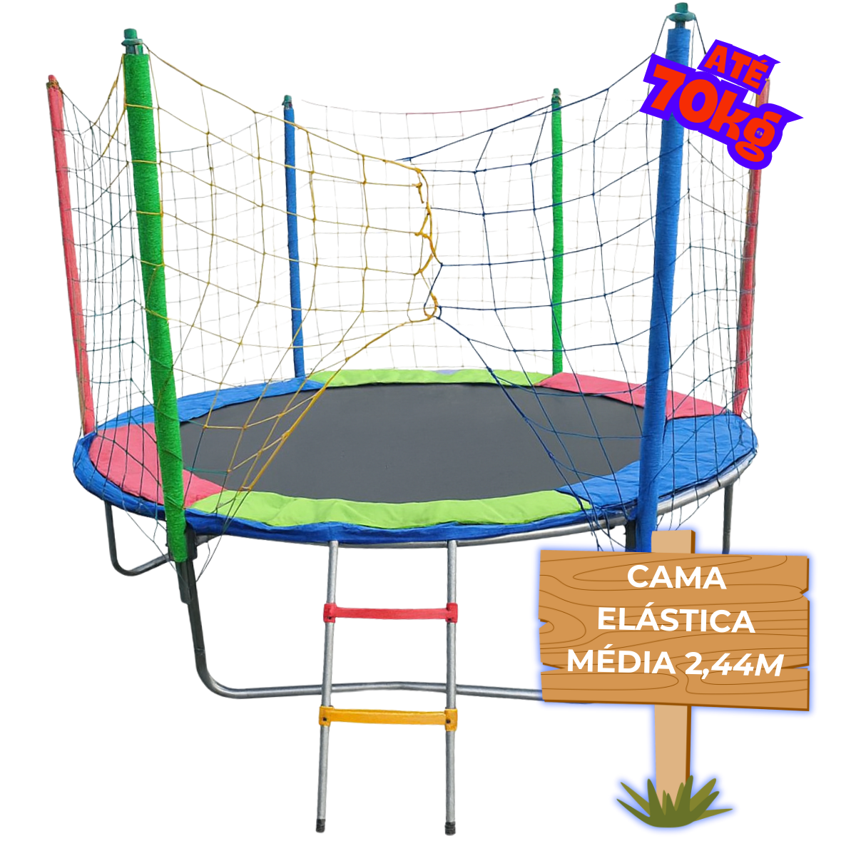 cama elástica media 2,44m